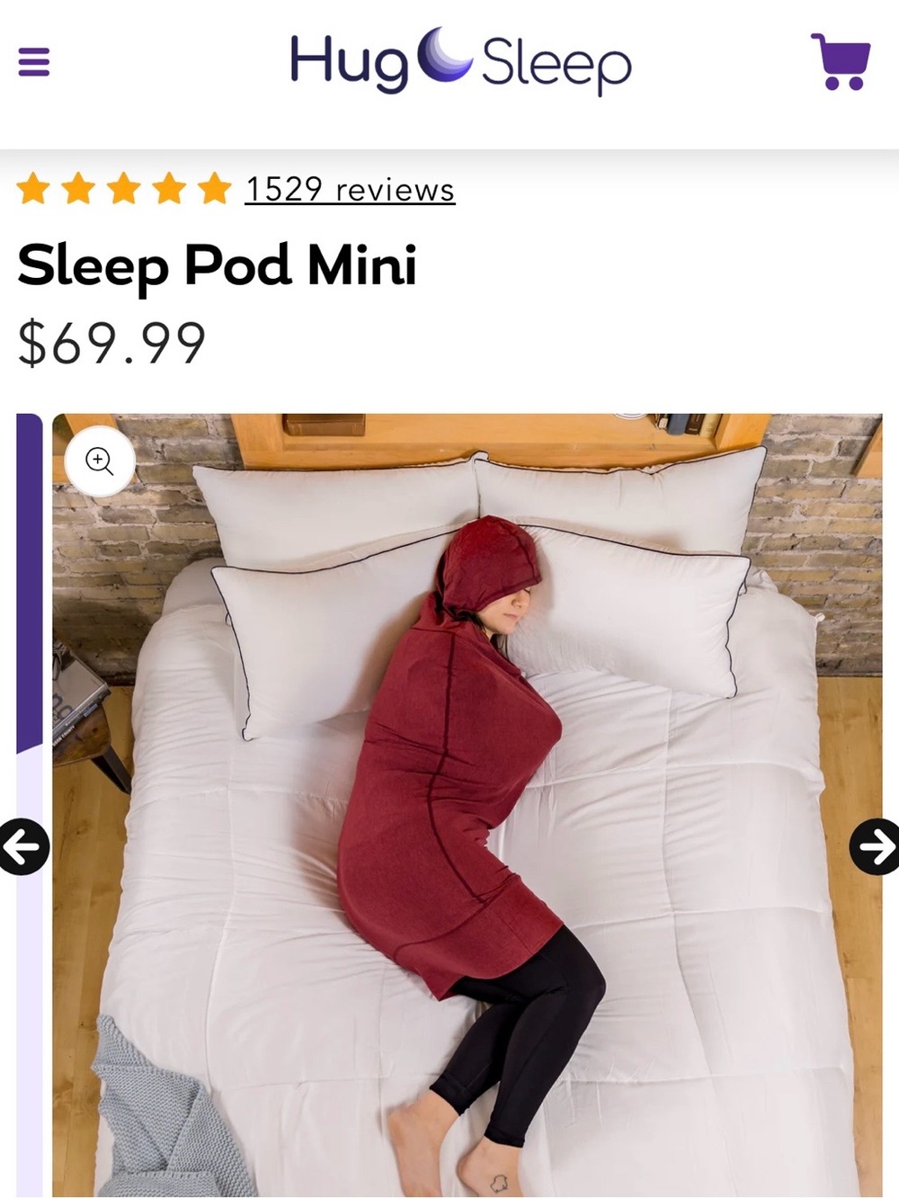 Hug Sleep Sleep Pod Mini in Gray - Shark Tank